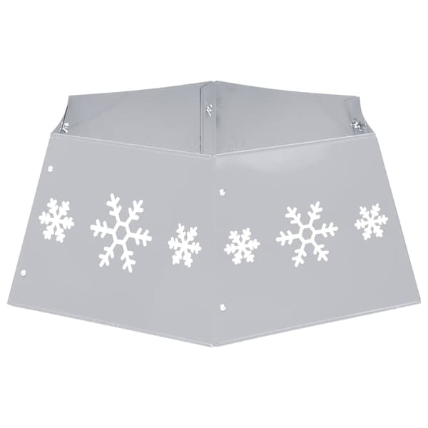 vidaXL Julgranskrage silver och vit Ø68x25 cm