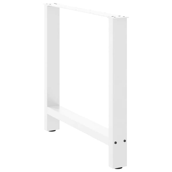 vidaXL Soffbordsben vit 2 st 80x(72-73) cm stål