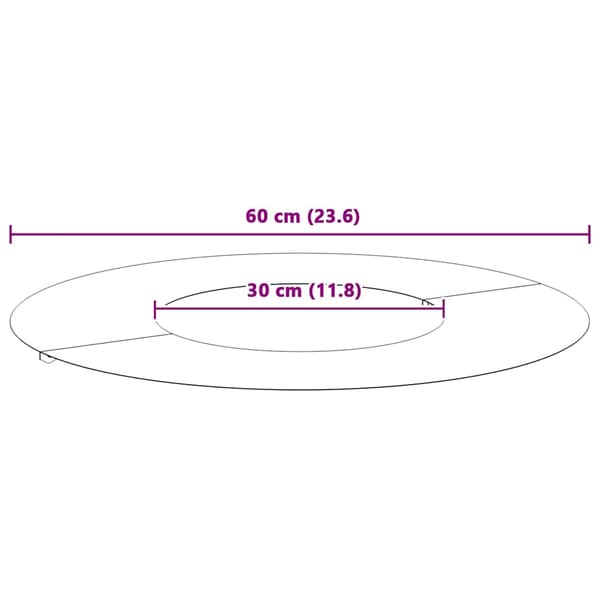 vidaXL lämplig för Flat trädring Silver Ø30 / 60 cm Galvaniserat stål