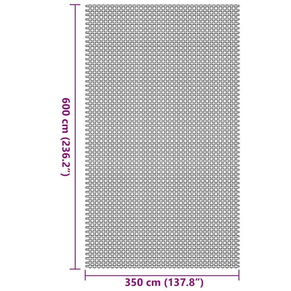 vidaXL Teppe til telt grønn 600 × 350 cm Polyester