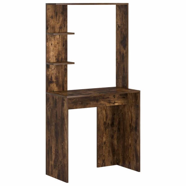 vidaXL Skrivebord 2 pcs Røkt eik