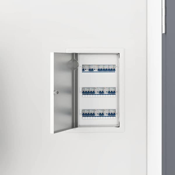 vidaXL Åtkomstpanel Vit 33 x 23 x 3 cm Stål