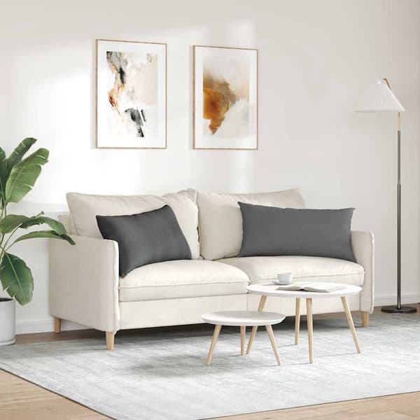 vidaXL Soffkuddar 2 st Mörkgrå 80 x 40 cm tyg