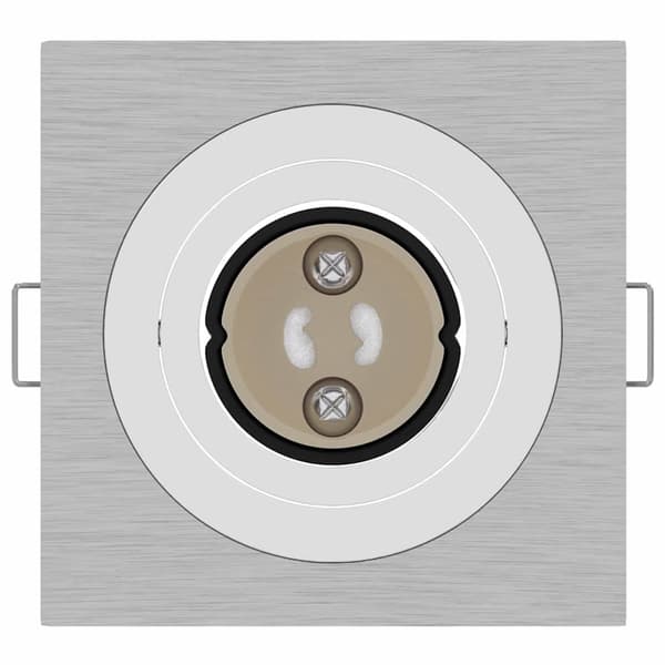 vidaXL Spotlight 12 pcs sølv 9 x 9 x 2 cm Aluminium