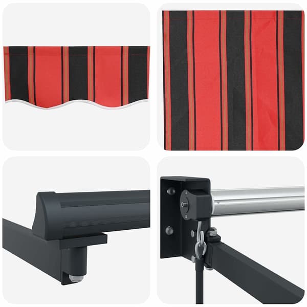 vidaXL Utfällbar markis Orange och Brunt 400 × 300 cm