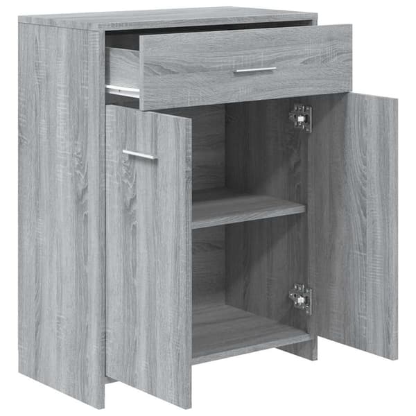 vidaXL Baderomsskap grå sonoma eik 60x33x80 cm konstruert tre