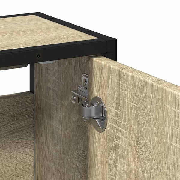 vidaXL Baderomsspeilskap Sonoma eik 65x20x60 cm konstruert tre