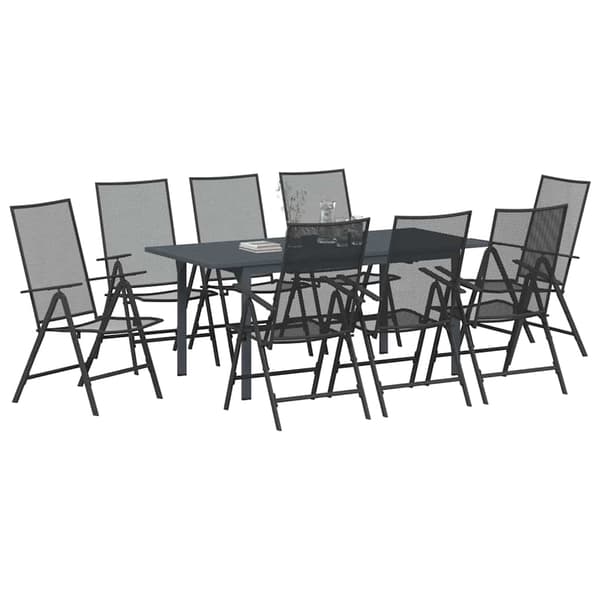 vidaXL Trädgårdsoffset 4 pcs Antracit Stål