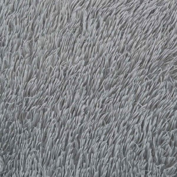 vidaXL Ryamatta med lång lugg NAVARRA silvergrå 200x290 cm polyester