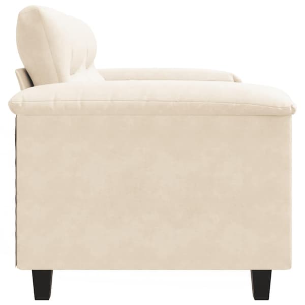 vidaXL 2-sitssoffa Beige 120 cm mikrofibertyg