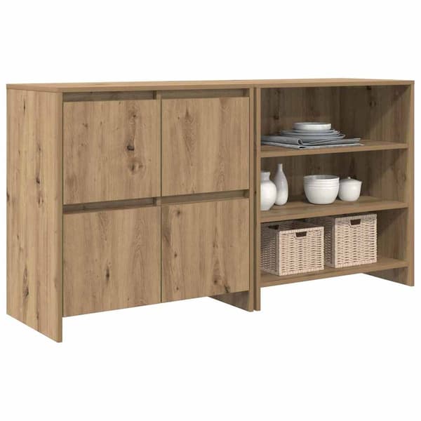 vidaXL Serviesskap 2 pcs Artisan Eik 70 x 41 x 75 cm Konstruert tre