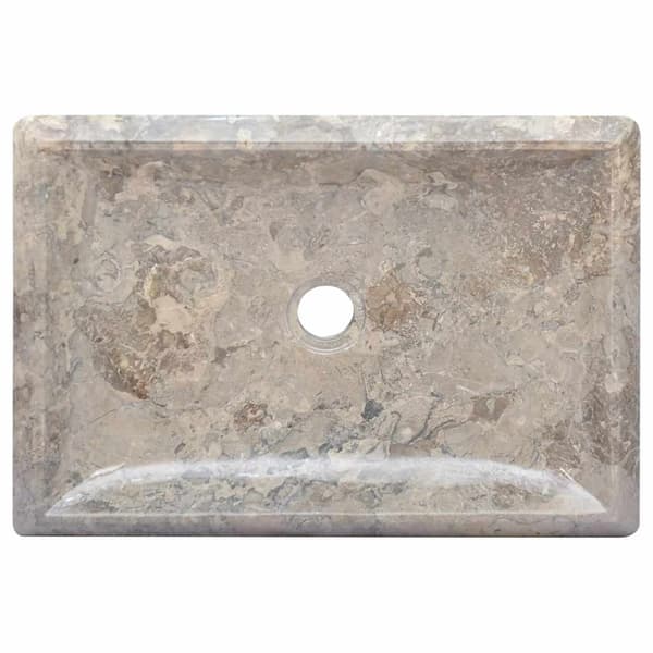vidaXL Vask 50x35x10 cm marmor grå