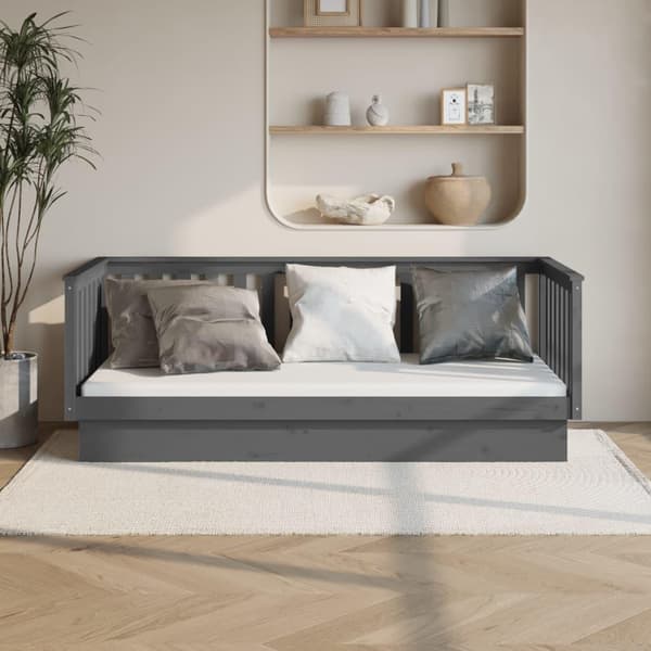 vidaXL Dagseng grå 80x200 cm heltre furu