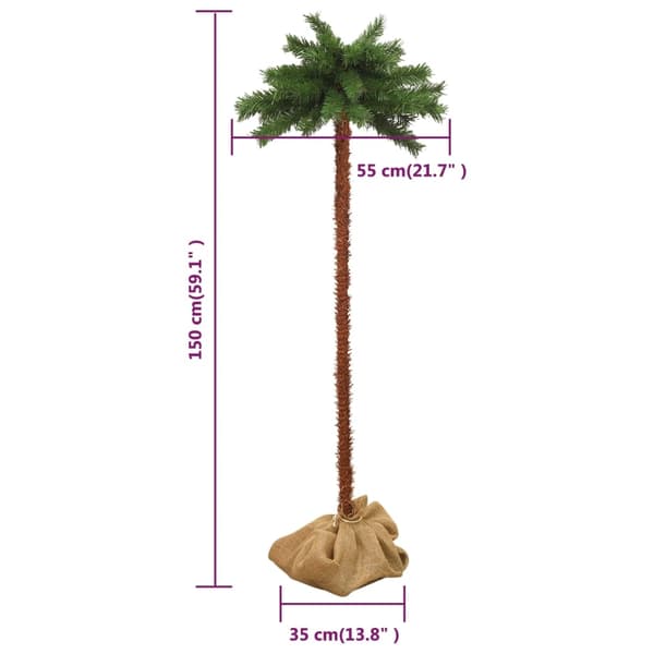 vidaXL Konstpalm med LEDs 150 cm