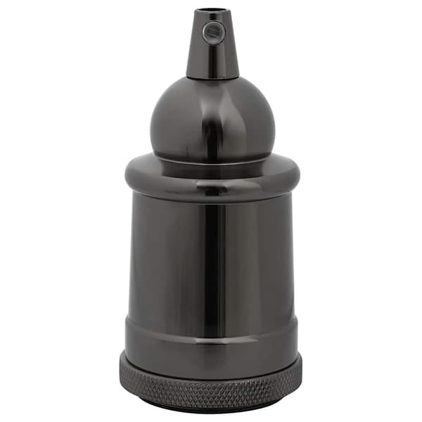 vidaXL Lamphållare 2 st blank svart E27