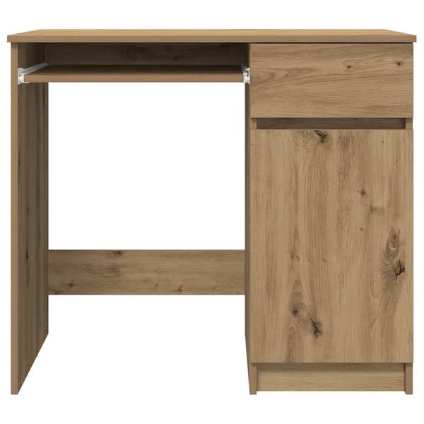vidaXL Skrivebord artisan eik 84x40x75 cm konstruert tre