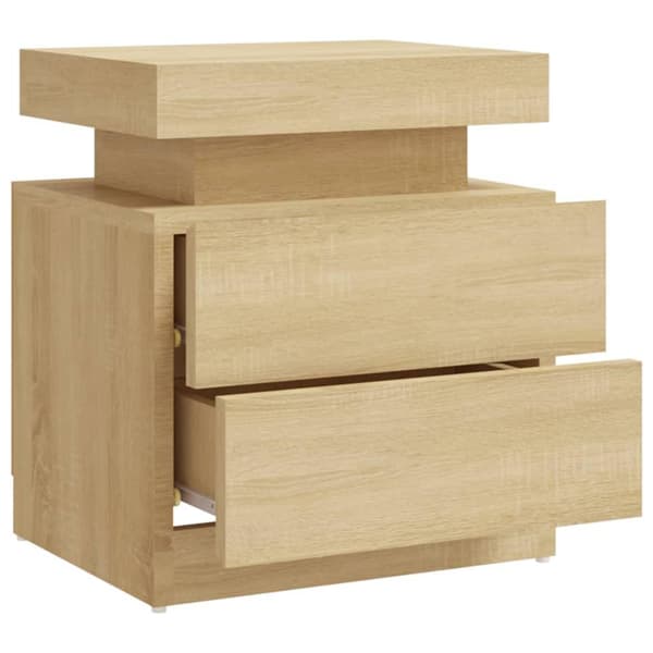 vidaXL Nattbord sonoma eik 45x35x52 cm sponplate