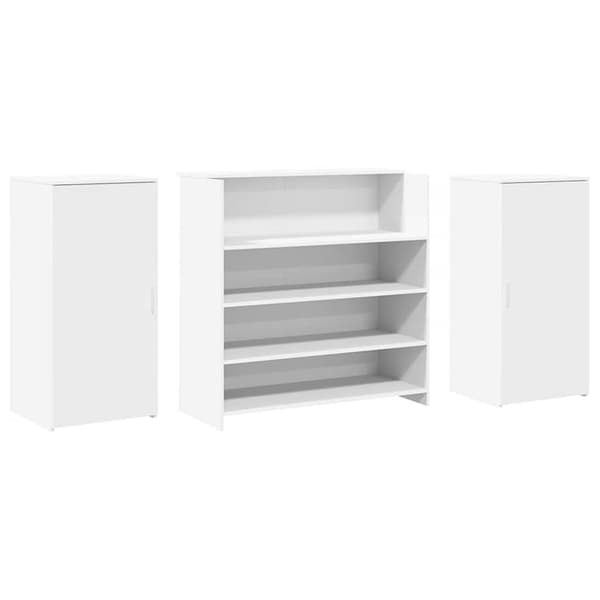 vidaXL Receptionsdisk vit 200x50x103,5 cm konstruerat trä