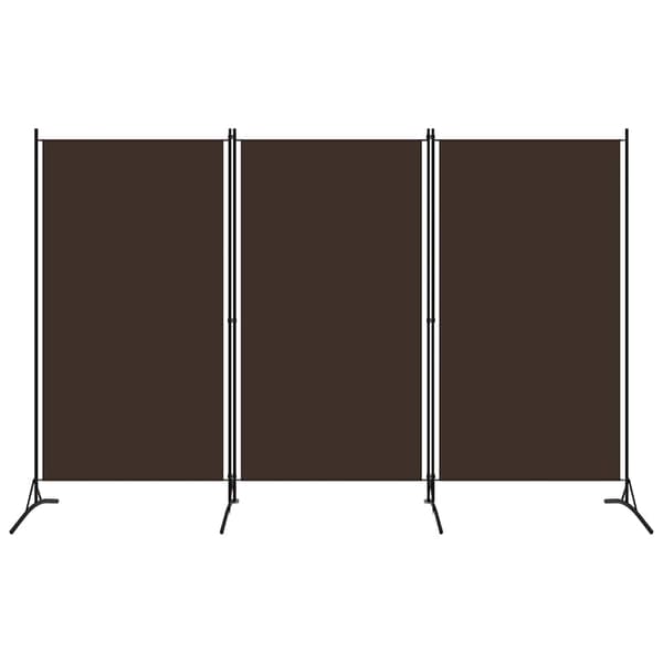 vidaXL Rumsavdelare 3 paneler brun 260x180 cm