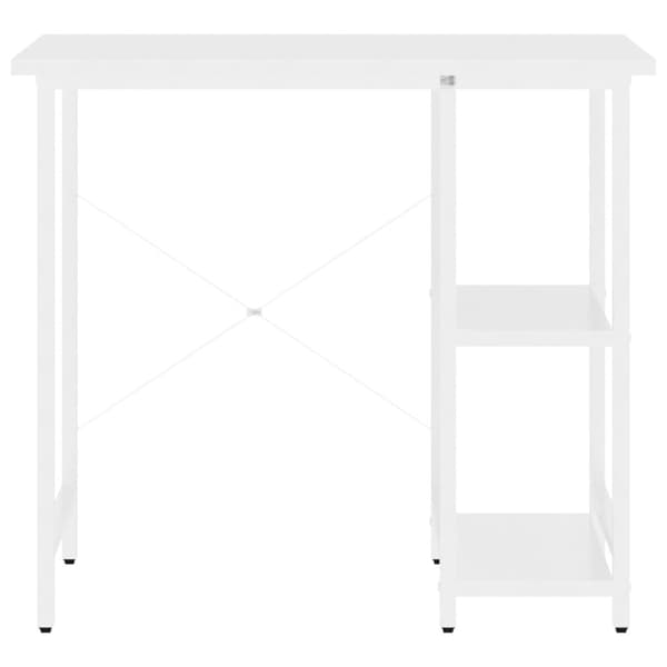 vidaXL Datorbord vit 80x40x72 cm MDF och metall