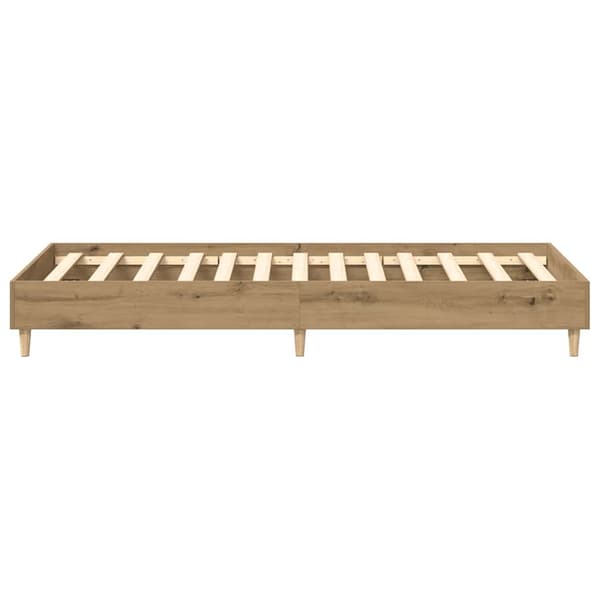vidaXL Sengeramme uten madrass artisan eik 75x190 cm konstruert tre