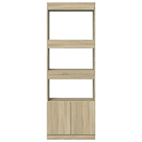 vidaXL Högskåp sonoma-ek 63x33x180 cm konstruerat trä