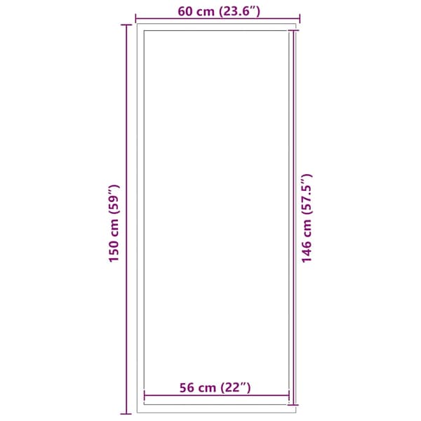 vidaXL Dørmatte Antrasitt 60x150 cm
