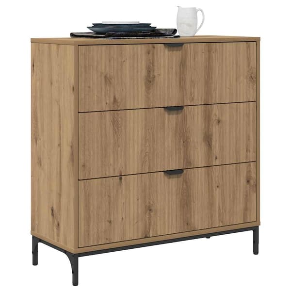 vidaXL Serviesskap Artisan Eik 79,5 x 33 x 82 cm Konstruert tre