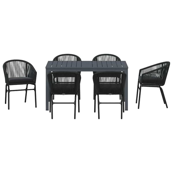 vidaXL Trädgårdsoffset 8 pcs Antracit Stål