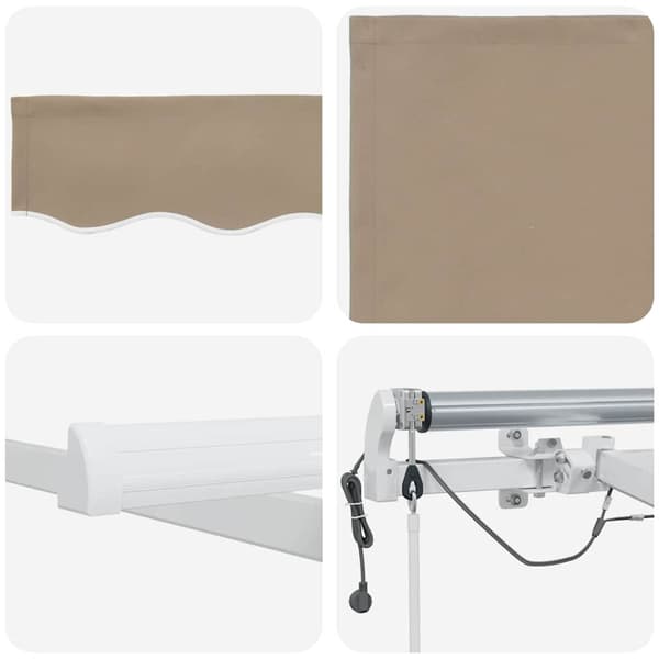 vidaXL Utfällbar markis Beige 450 × 300 cm Polyester och metall