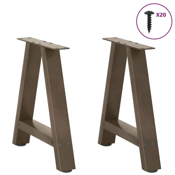 vidaXL Soffbordsben A-formade 2 st 50x(42-43) cm stål