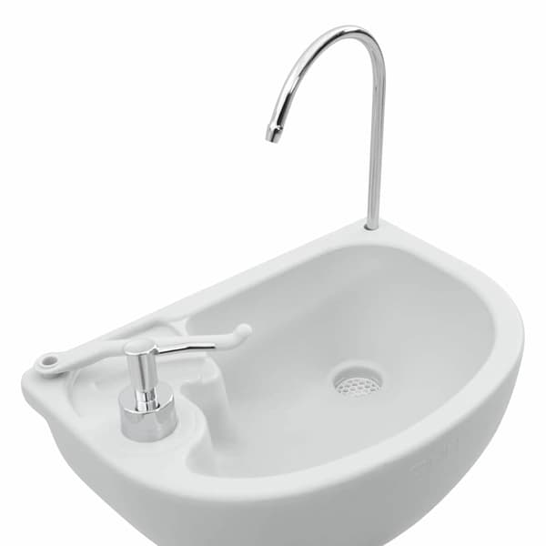 vidaXL Camping Toalettsats 2 pcs Grå och Vit Högdensitetspolyeten