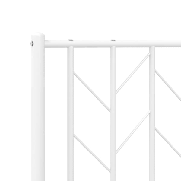 vidaXL Utskiftbar sengegavl i metall hvit 200 cm