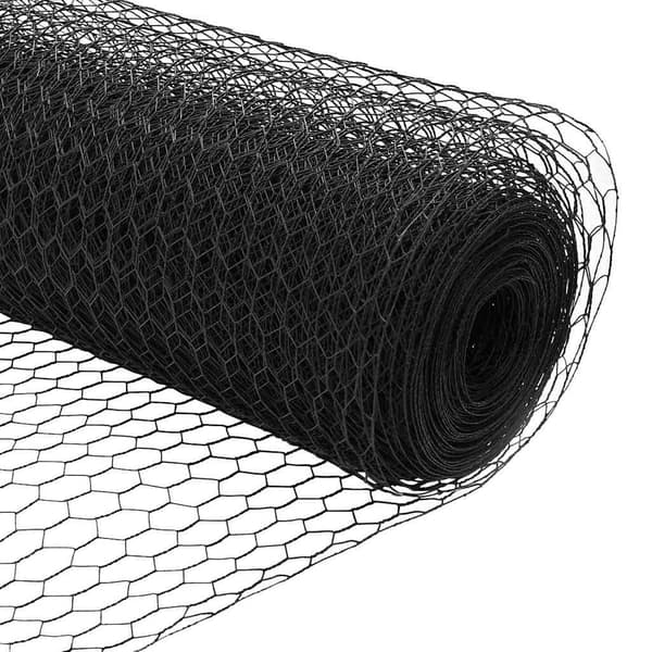 vidaXL Hexagonstängsel Grå 0,6 x 10 m PVC