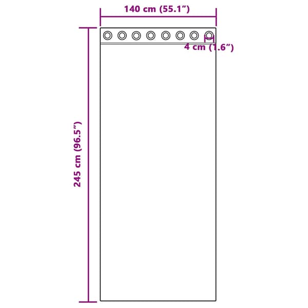 vidaXL Gardiner Senapsgul Polyester 140 x 245 cm
