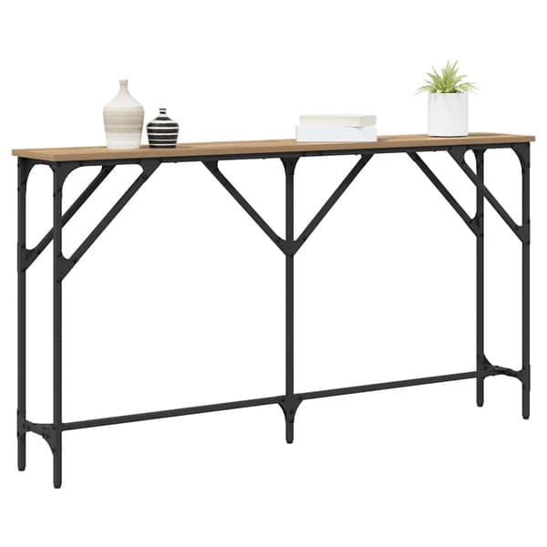 vidaXL Konsolbord artisan ek 140 x 23 x 75 cm