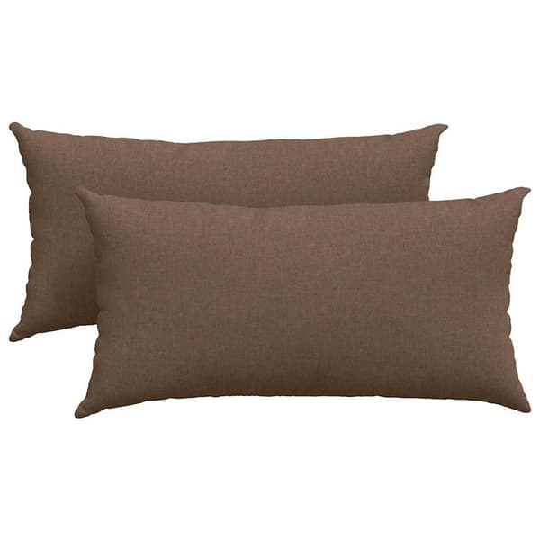 vidaXL Soffkuddar 2 st Brun 80 x 40 cm tyg
