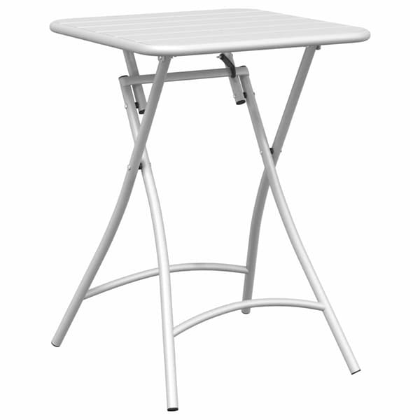 vidaXL Bistrosett 3 pcs Hvit Stål
