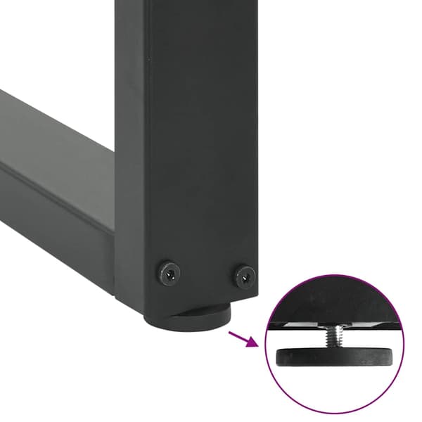vidaXL Soffbordsben U-formade 2 st antracit 50x(100-101) cm stål