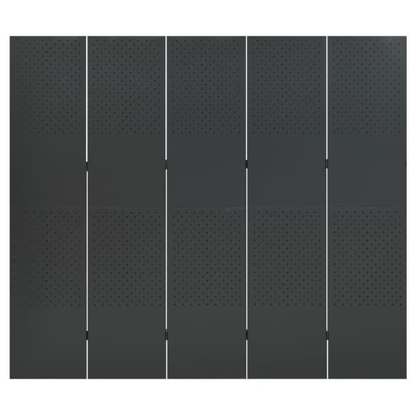 vidaXL Romdeler 5 paneler 2 stk antrasitt 200x180 cm stål