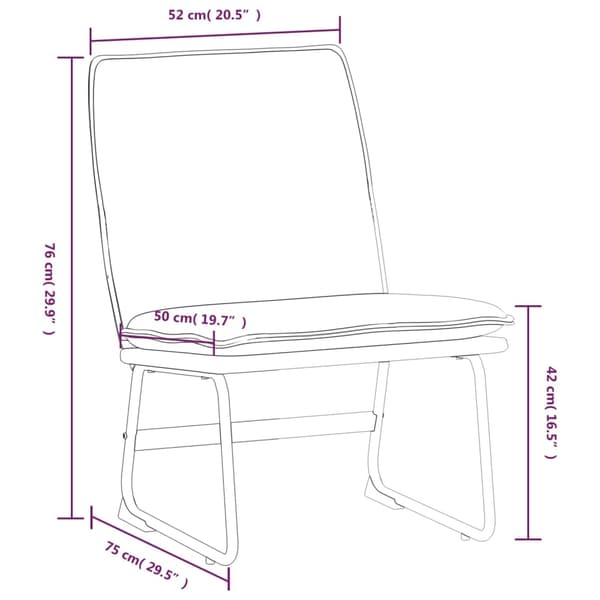 vidaXL Loungestol grå 52x75x76 cm tyg