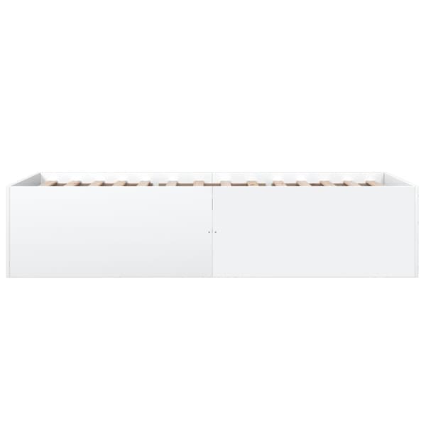 vidaXL Sengeramme hvit 75x190 cm konstruert tre