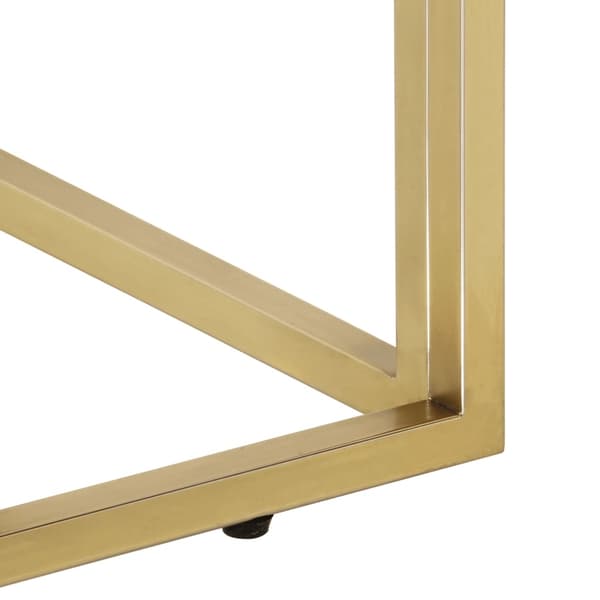 vidaXL Soffbord guld rostfritt stål och härdat glas
