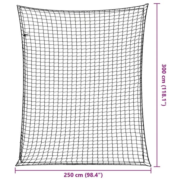 vidaXL Lastnät med elastiskt rep svart 3x2,5 m PP