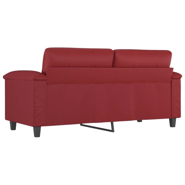 vidaXL 2-sitssoffa vinröd 140 cm fuskläder