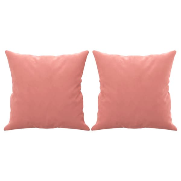 vidaXL Prydnadskuddar 2 st rosa 40x40 cm sammet