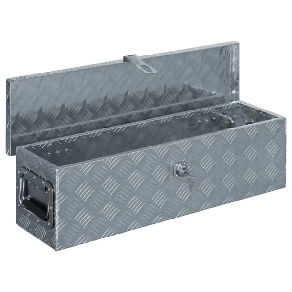 vidaXL Aluminiumsboks 80,5x22x22 cm sølv