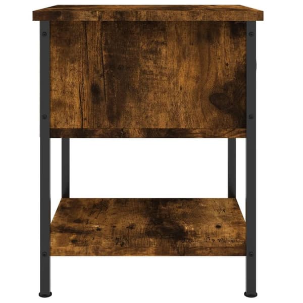 vidaXL Nattbord 2 stk røkt eik 34x35,5x45 cm konstruert tre