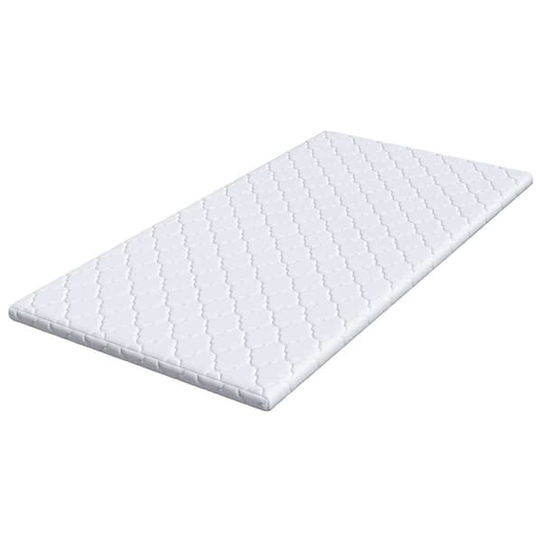 vidaXL Kokostopper Vit 160 x 200 cm Jacquardtyg