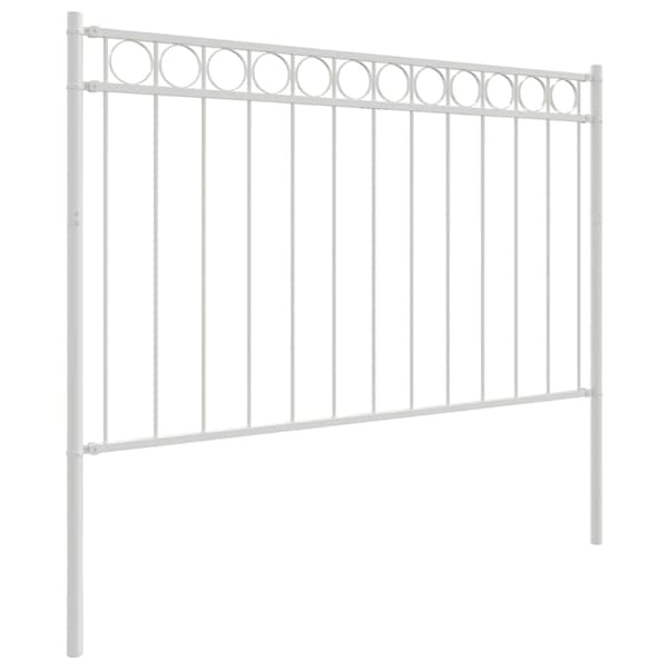 vidaXL Gjerdeelement Assen Hvit 170 x 150 cm Stål